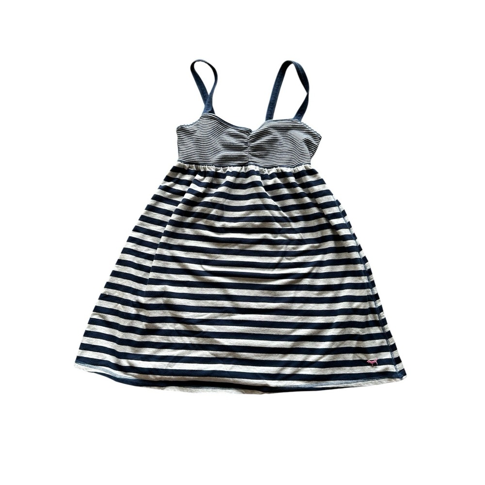 Vintage Y2K Pink Victorias Secret Striped Babydoll Dress Size Small